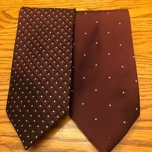 2 tie bundle. Maroon.